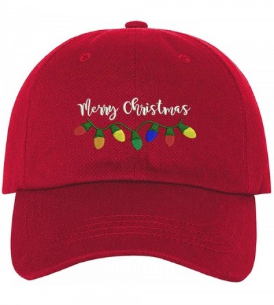 Baseball Caps Merry Christmas Baseball Cap- Christmas Party Hats Unisex - Red - C018M2C09WT $32.26