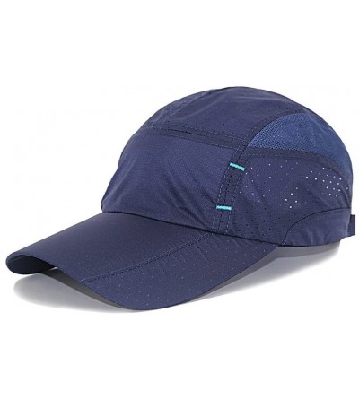 Sun Hats Sport Cap Summer Quick-Drying Sun Hat Unisex UV Protection Outdoor Cap - Navy Blue - CV17Y0N59M8 $8.59