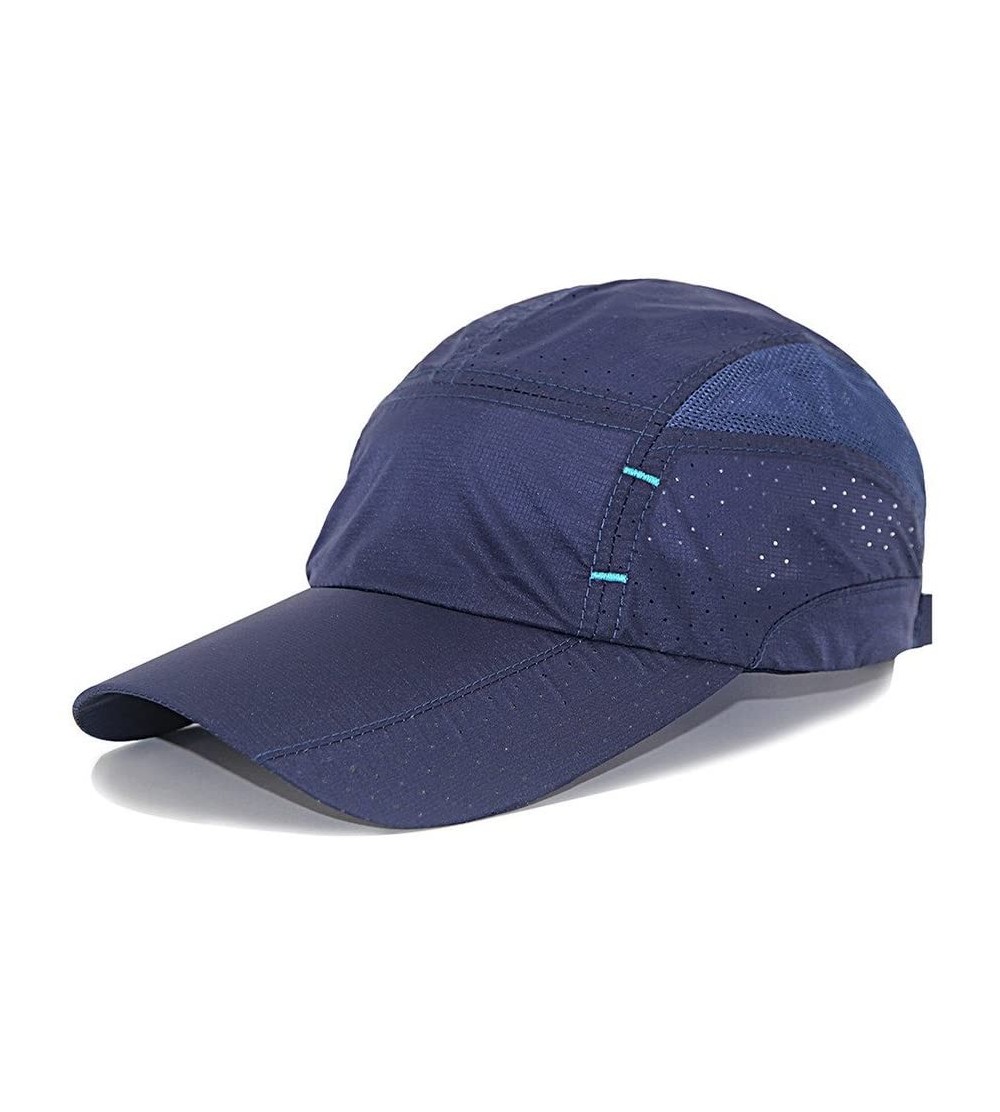 Sun Hats Sport Cap Summer Quick-Drying Sun Hat Unisex UV Protection Outdoor Cap - Navy Blue - CV17Y0N59M8 $8.59