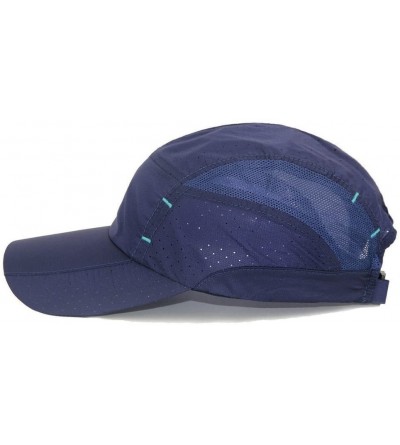 Sun Hats Sport Cap Summer Quick-Drying Sun Hat Unisex UV Protection Outdoor Cap - Navy Blue - CV17Y0N59M8 $8.59