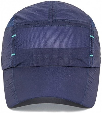 Sun Hats Sport Cap Summer Quick-Drying Sun Hat Unisex UV Protection Outdoor Cap - Navy Blue - CV17Y0N59M8 $8.59