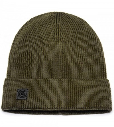 Skullies & Beanies Cotton Cuffed Beanie - 100% Cotton - Green - CF18M55XD4U $12.29