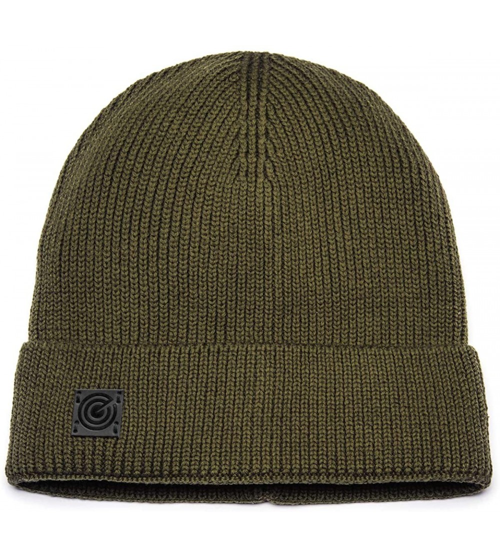 Skullies & Beanies Cotton Cuffed Beanie - 100% Cotton - Green - CF18M55XD4U $12.29