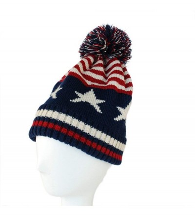 Skullies & Beanies Women Men Crochet Knitted Ball Stripe Stars Winter Warm Beanie Hat Ski Cap - A - CJ18KA72LG0 $15.90