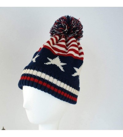 Skullies & Beanies Women Men Crochet Knitted Ball Stripe Stars Winter Warm Beanie Hat Ski Cap - A - CJ18KA72LG0 $15.90