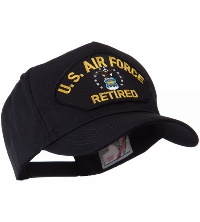 Baseball Caps Retired Military Large Embroidered Patch Cap - Blue Air - CL11FITOHVN $11.24