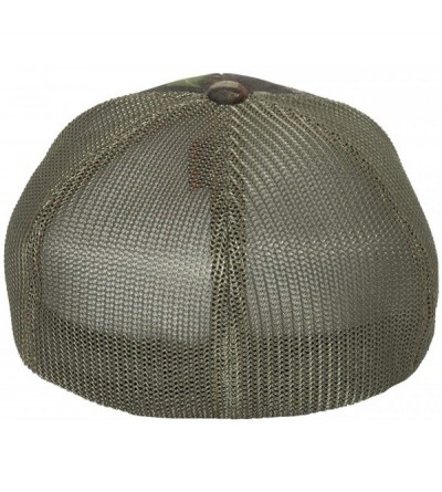 Baseball Caps Premium Original Blank Mossy Oak Stretch Mesh Trucker Cap - Mossy Oak Breakup/Olive Green - C312O2VSBTZ $11.56