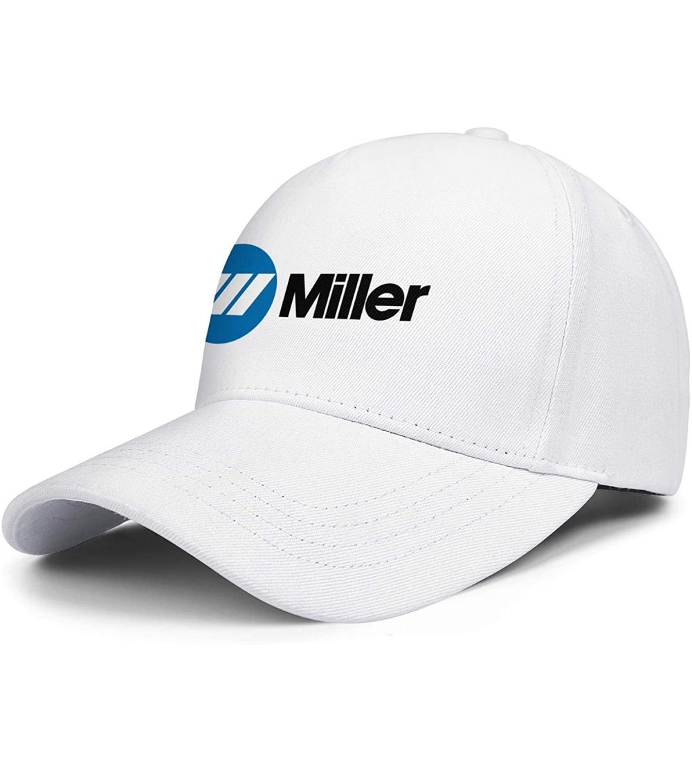 Baseball Caps Mens Miller-Electric- Baseball Caps Vintage Adjustable Trucker Hats Golf Caps - White-86 - CH18ZLHNXGR $17.42