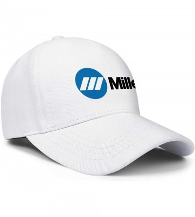 Baseball Caps Mens Miller-Electric- Baseball Caps Vintage Adjustable Trucker Hats Golf Caps - White-86 - CH18ZLHNXGR $17.42