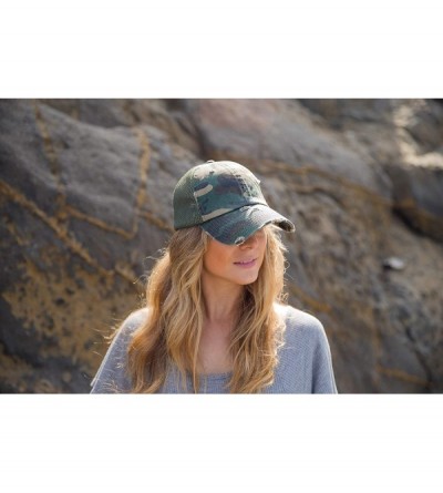 Baseball Caps Women's Adjustable Athletic Trucker Hat Mesh Baseball Cap Dad Hat - Solid Distressed - Camo - CT18EY0EOCA $20.18