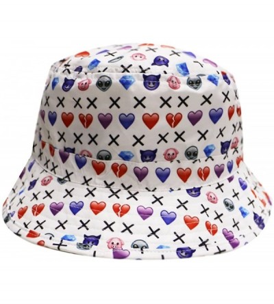 Bucket Hats Unisex Microfiber Patterned Bucket Hats - Multi Design - 1260 White - CU12BJKPWL3 $11.55