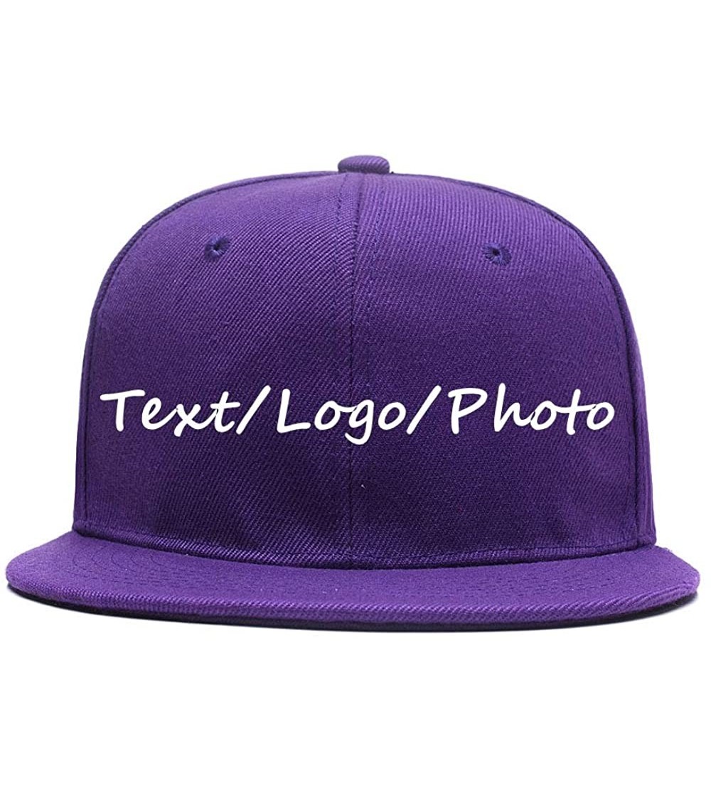 Baseball Caps Snapback Personalized Outdoors Picture Baseball - Purple - CA18I8ZQ3W9 $11.87