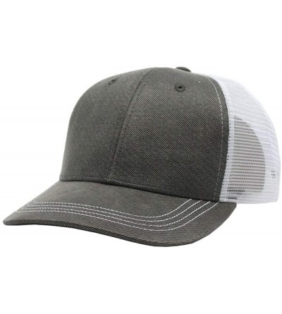 Baseball Caps Heavy Washed Wax Coated Cotton Adjustable Low Profile Men Women Baseball Cap - Gray/White - CD192D0R9M6 $15.03