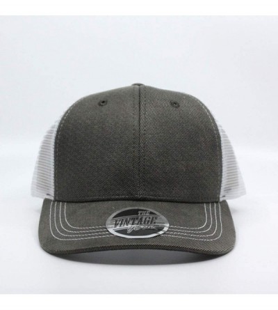 Baseball Caps Heavy Washed Wax Coated Cotton Adjustable Low Profile Men Women Baseball Cap - Gray/White - CD192D0R9M6 $15.03