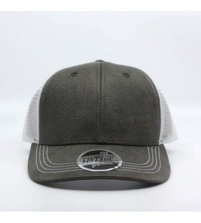 Baseball Caps Heavy Washed Wax Coated Cotton Adjustable Low Profile Men Women Baseball Cap - Gray/White - CD192D0R9M6 $15.03