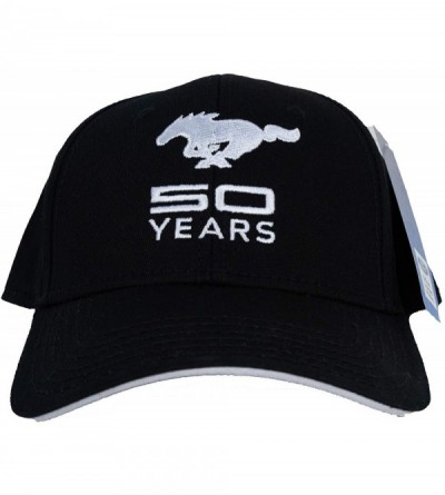 Baseball Caps Ford Mustang Hat 50th Anniversary Embroidered Cap - Black - CC11PLJ3S1Z $43.44