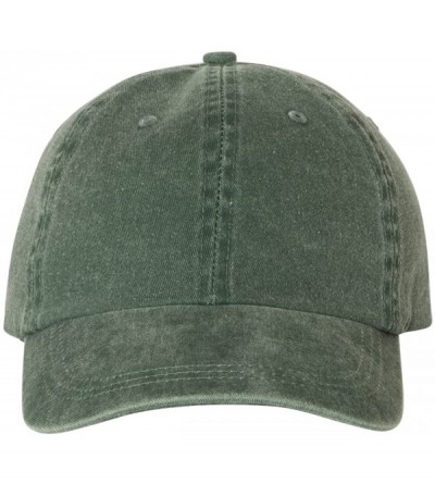 Baseball Caps Pigment Dyed Cotton Twill Cap - Dark Green - CU1889GNW4T $18.25