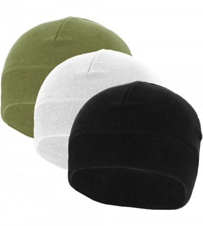 Skullies & Beanies Beanie Hats for Men & Women - Black Watch Cap - Cold Weather Gear - Black/White/Olive - CA12CTY4KHF $15.57