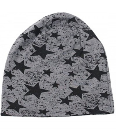 Skullies & Beanies Women's Winter Cotton Beanie Cap Thin Hip-hop Star Hat - Dark Gray - CT129KAQDST $10.52