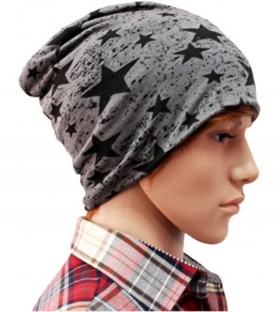 Skullies & Beanies Women's Winter Cotton Beanie Cap Thin Hip-hop Star Hat - Dark Gray - CT129KAQDST $10.52