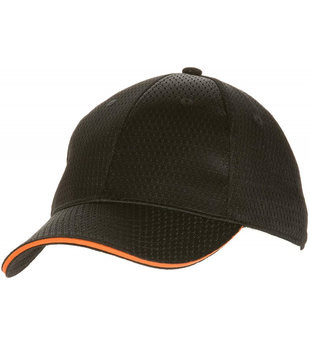 Baseball Caps Cool Vent Baseball Cap with Trim - Orange - C7118ULJZCH $10.03