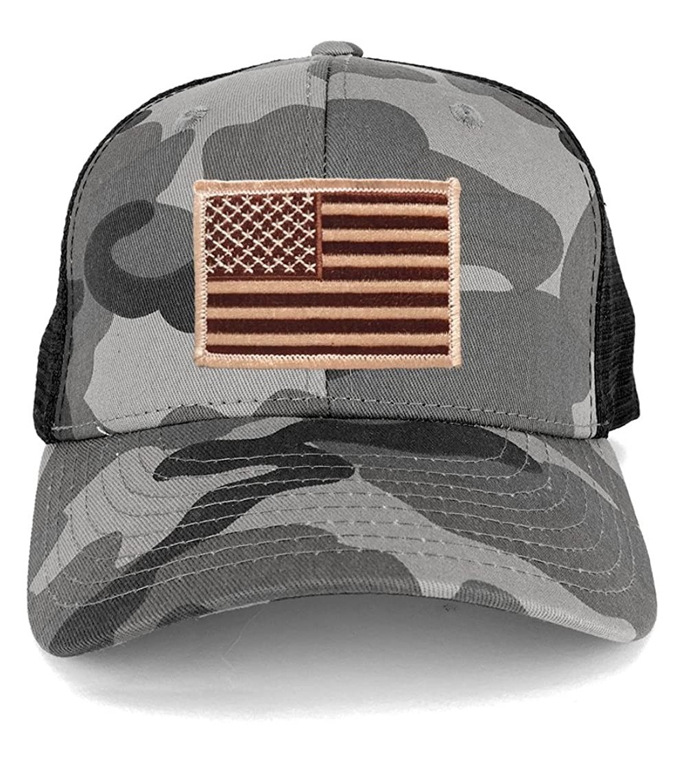 Baseball Caps US American Flag Embroidered Iron on Patch Adjustable Urban Camo Trucker Cap - UUB - Desert Patch - CY12N5HPBV4...