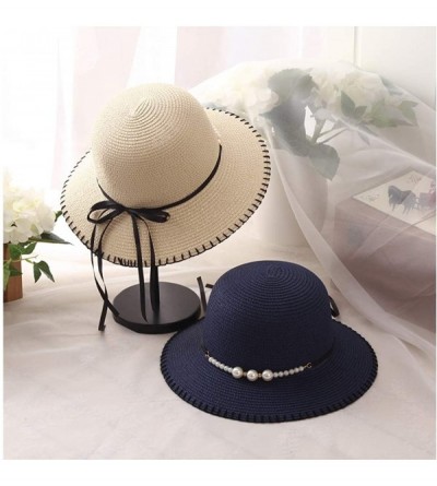 Sun Hats Cute Girls Sunhat Straw Hat Tea Party Hat Set with Purse - Beige 5 - CW193TN0XKT $10.90