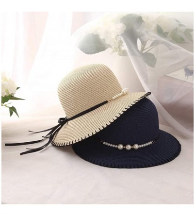 Sun Hats Cute Girls Sunhat Straw Hat Tea Party Hat Set with Purse - Beige 5 - CW193TN0XKT $10.90