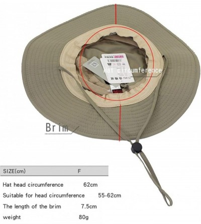 Sun Hats Unisex Outdoor Lightweight Breathable Waterproof Bucket Wide Brim Hat - UPF 50+ Sun Protection Sun Hats Shade - C718...