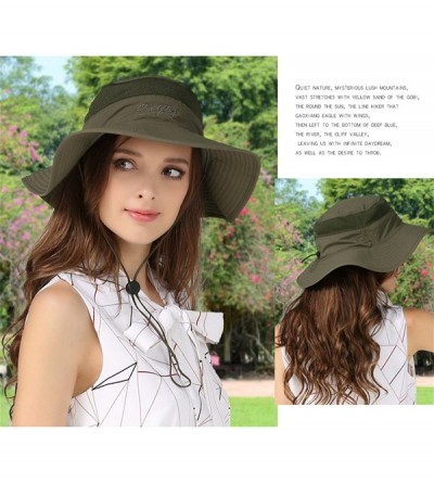 Sun Hats Unisex Outdoor Lightweight Breathable Waterproof Bucket Wide Brim Hat - UPF 50+ Sun Protection Sun Hats Shade - C718...