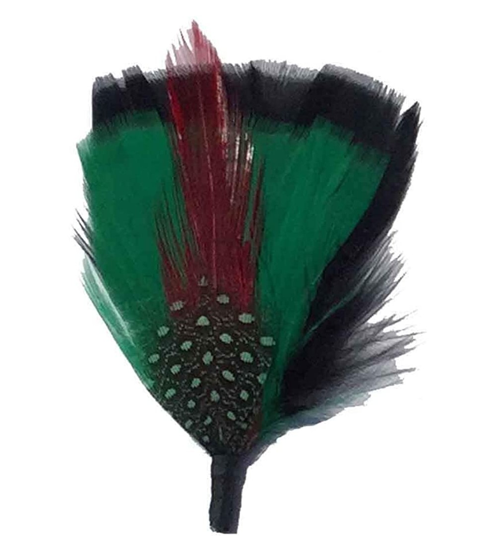 Fedoras Side Feather for Hats & Fedoras - Kelly Green4 - CK18HY7KT08 $9.45