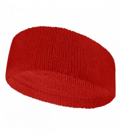 Headbands 3 inch wide headband for fashion spa sports use- RED (1 Piece) - RED - CN11HI1F6OV $19.02