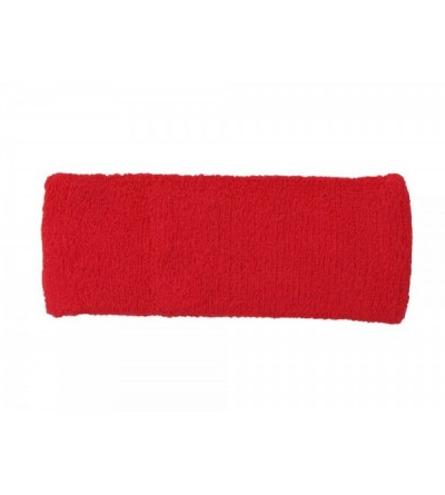 Headbands 3 inch wide headband for fashion spa sports use- RED (1 Piece) - RED - CN11HI1F6OV $8.22