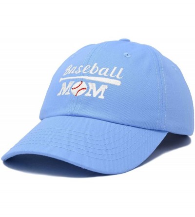 Baseball Caps Baseball Mom Women's Ball Cap Dad Hat for Women - Light Blue - CE18K32W6L5 $17.36