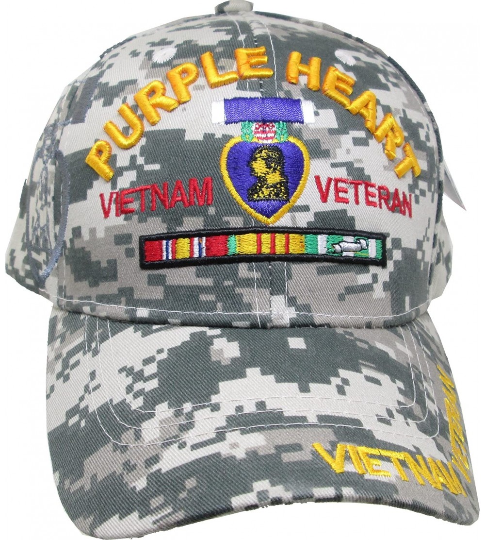 Baseball Caps Purple Heart Vietnam Veteran Red Letter Shadow Mens Cap - Digital Camouflage - C3189NNI0SR $13.12