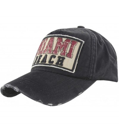 Baseball Caps Mens Distressed Vintage Denim Dry Baseball Snapback Trucker Hat - Black 212 - C811TPRM6ET $21.17