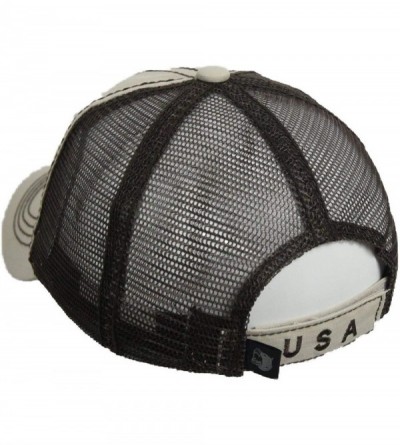 Baseball Caps US Flag Baseball Cap USA Mesh Trucker Fashion Hipster Golf Hiking Camping Hat - Stone - CD18U2N3GLO $16.62