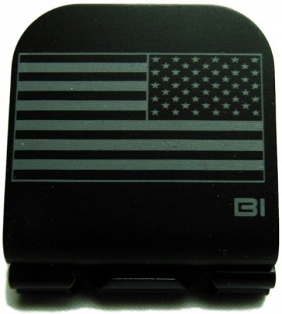 Baseball Caps American Flag Reversed Laser Etched Hat Clip Black - CM12BRUXFIH $18.25