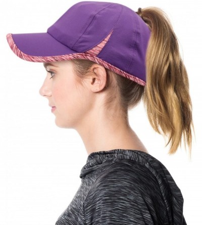 Baseball Caps Ponytail Messy Buns Yoga Ponycaps Plain Baseball Visor Cap Dad Hat - Cp2788lavender - CI18ELI4MUC $13.76