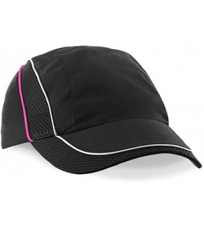 Baseball Caps Mens Coolmax Perfromance Breathable Baseball Cap - Black/Fuschia - C811BNX978L $9.86