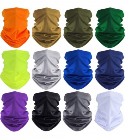 Balaclavas Summer Face Cover UV Protection Neck Gaiter Scarf Sunscreen Breathable Bandana (Classic Solid Colors- 12) - C7198H...