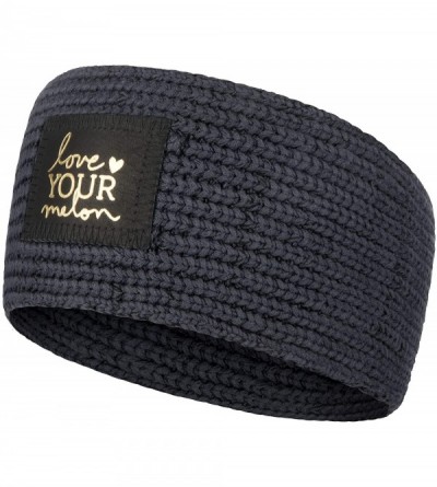Headbands Knit Headband - Dark Charcoal - CT18D763SE9 $27.16