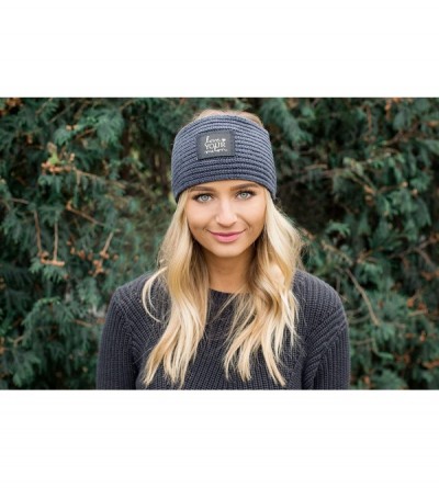 Headbands Knit Headband - Dark Charcoal - CT18D763SE9 $27.16