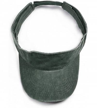 Visors Sports Sun Visor Hats Twill Cotton Ball Caps for Men Women Adults Kids - 1 Army Green - CH18U2ZD5E4 $26.00