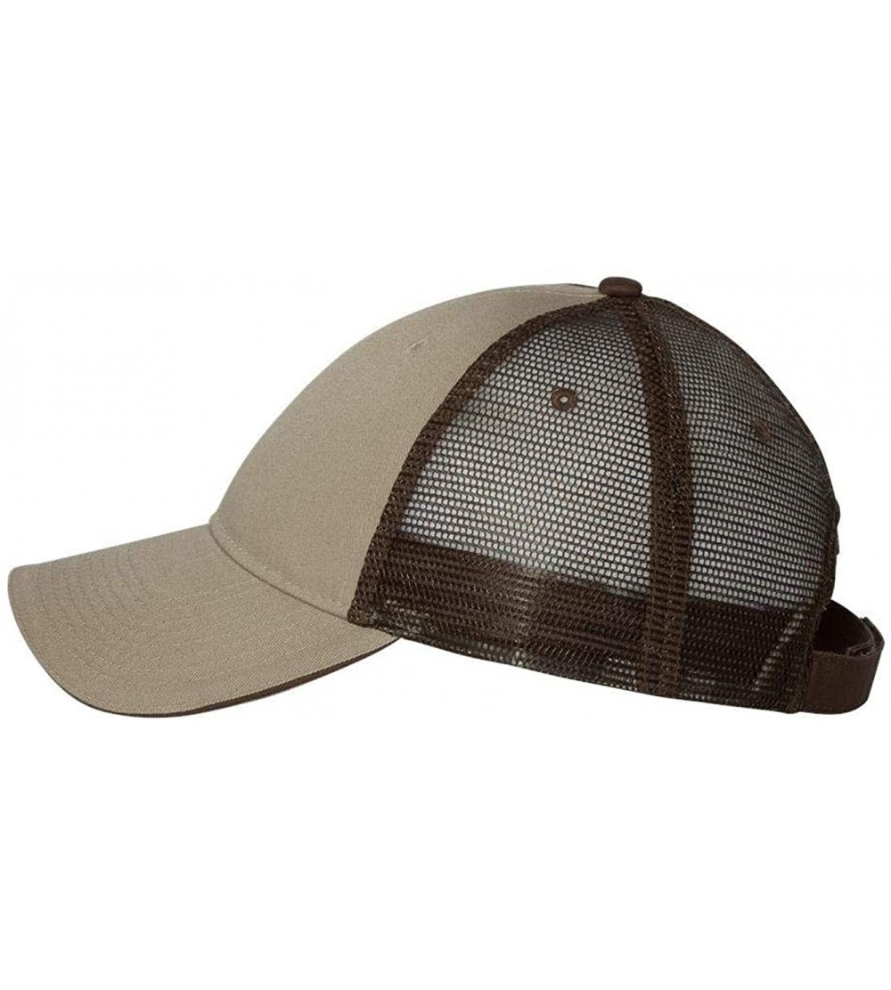 Baseball Caps Sandwich Trucker Cap - Khaki/Brown - CC11J95LB07 $8.18