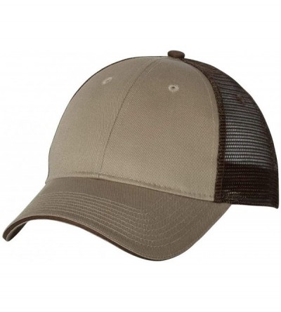 Baseball Caps Sandwich Trucker Cap - Khaki/Brown - CC11J95LB07 $8.18