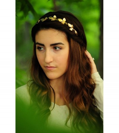 Headbands Greek Goddess Rose Gold Leaf Crown High Fashion Prom Wedding Hairband Women - CJ12OBHB1KU $10.10