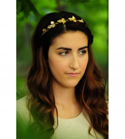 Headbands Greek Goddess Rose Gold Leaf Crown High Fashion Prom Wedding Hairband Women - CJ12OBHB1KU $10.10