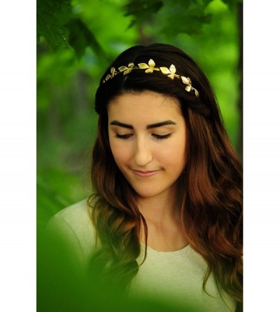 Headbands Greek Goddess Rose Gold Leaf Crown High Fashion Prom Wedding Hairband Women - CJ12OBHB1KU $10.10