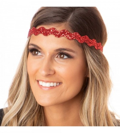 Headbands Cute Fashion Adjustable No Slip Holiday Theme Hairband Headbands for Women Girls & Teens - CQ18730RDDK $17.72